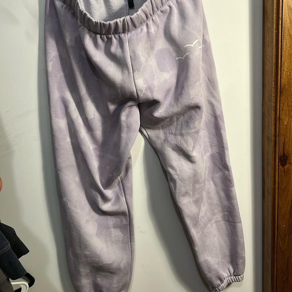 Lazy Pants purple tie dye light wash